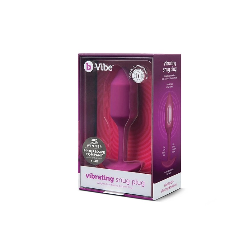 Plug analny wibrujący - B-Vibe Vibrating Snug Plug 2 Rose